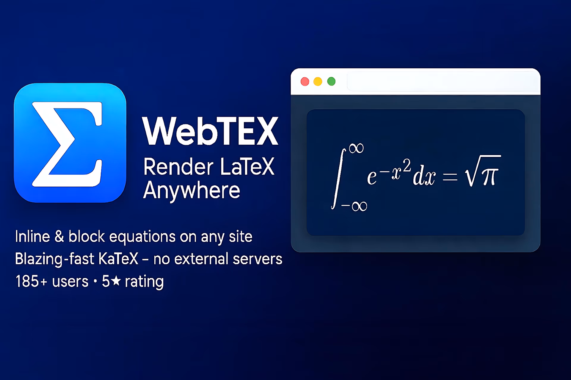 WebTeX LaTeX Rendering Extension Interface
